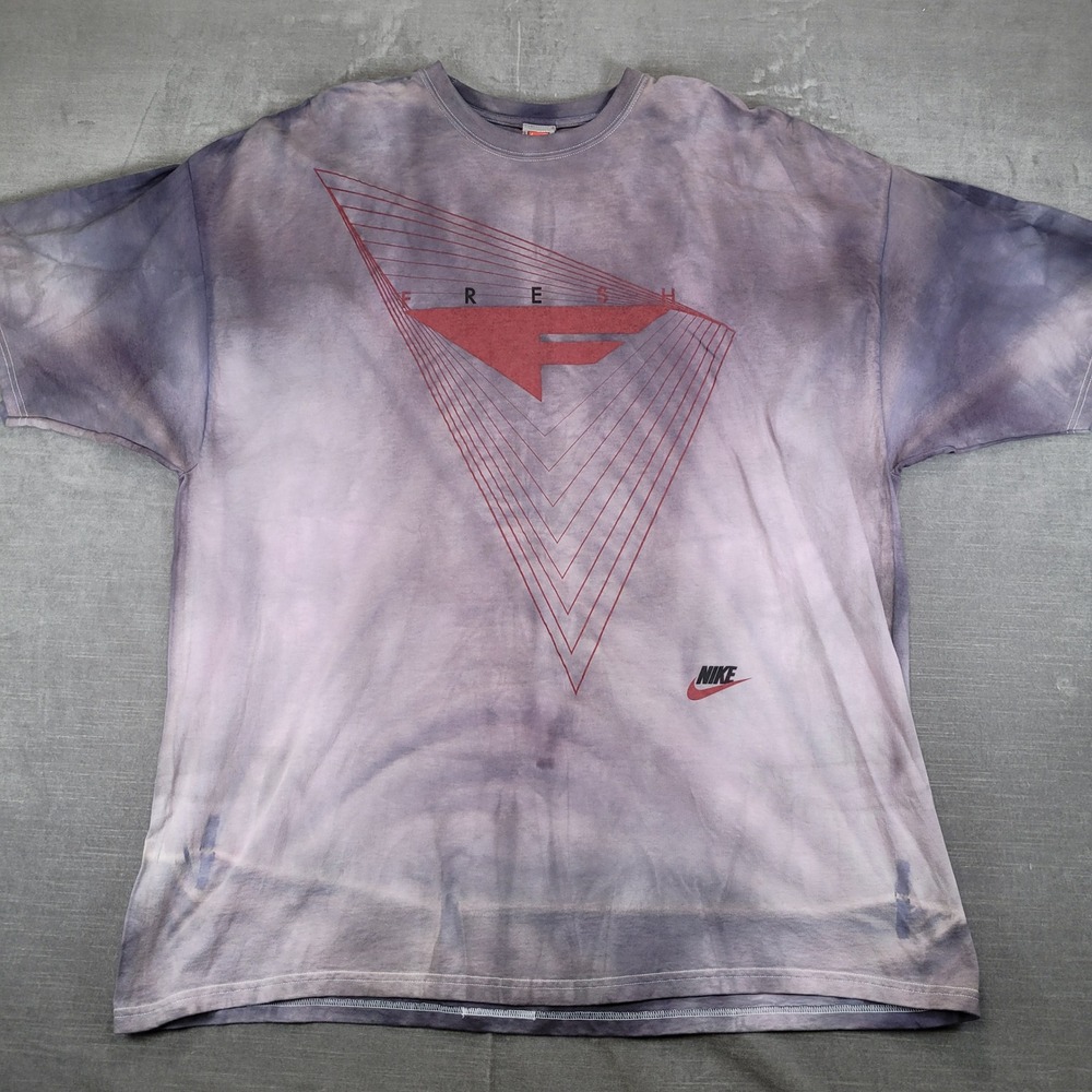 Nike Team Vintage Gamecocks T Shirt Tie Dye Graphic Print Size 3XL Made USA Men